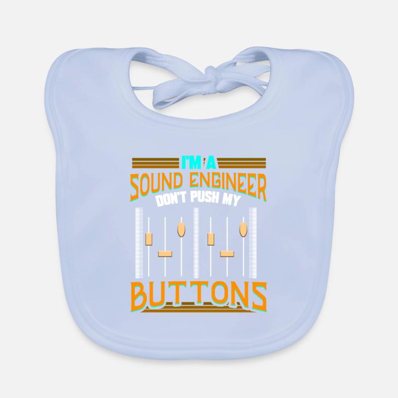 Sound engineer mixing console sound engineering sound engineer Organic Baby Bibs