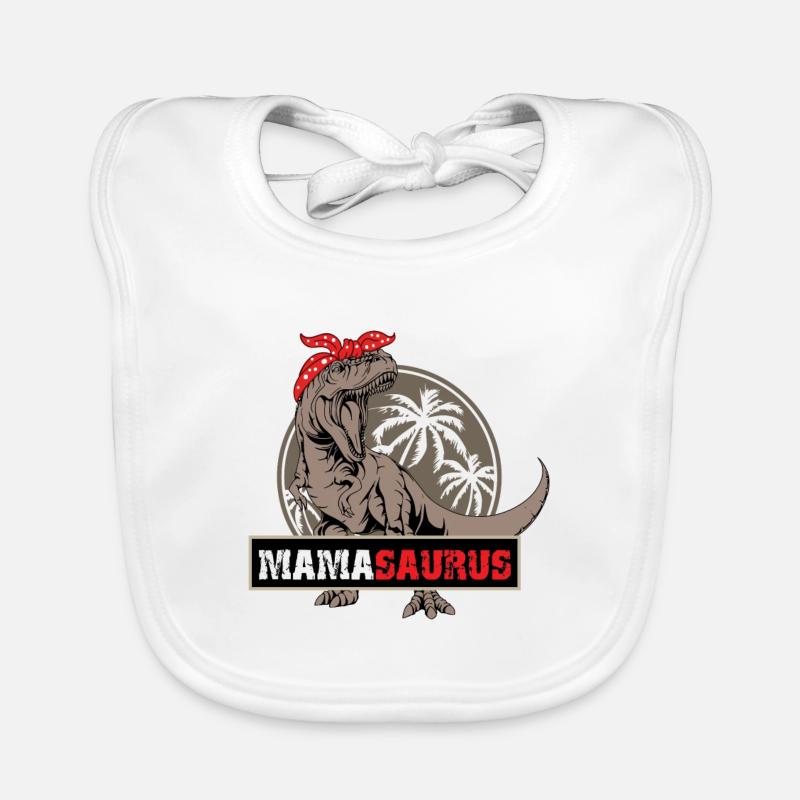 Mamasaurus Rex Dinosaurier Mutter Baby Bio-Lätzchen