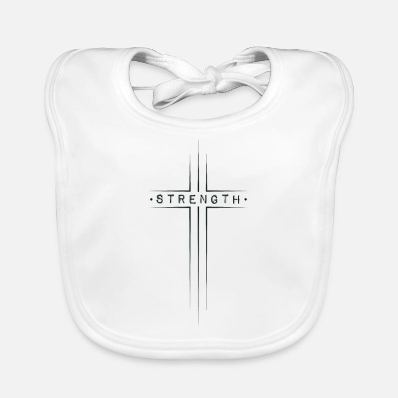 Conception de croix chrétienne - force Bavoir bio Bébé