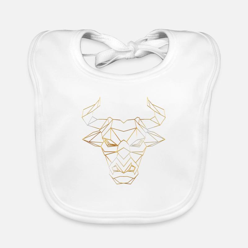 Stier Bulle Polygon Sternzeichen Ochse Geburtstag Baby Bio-Lätzchen