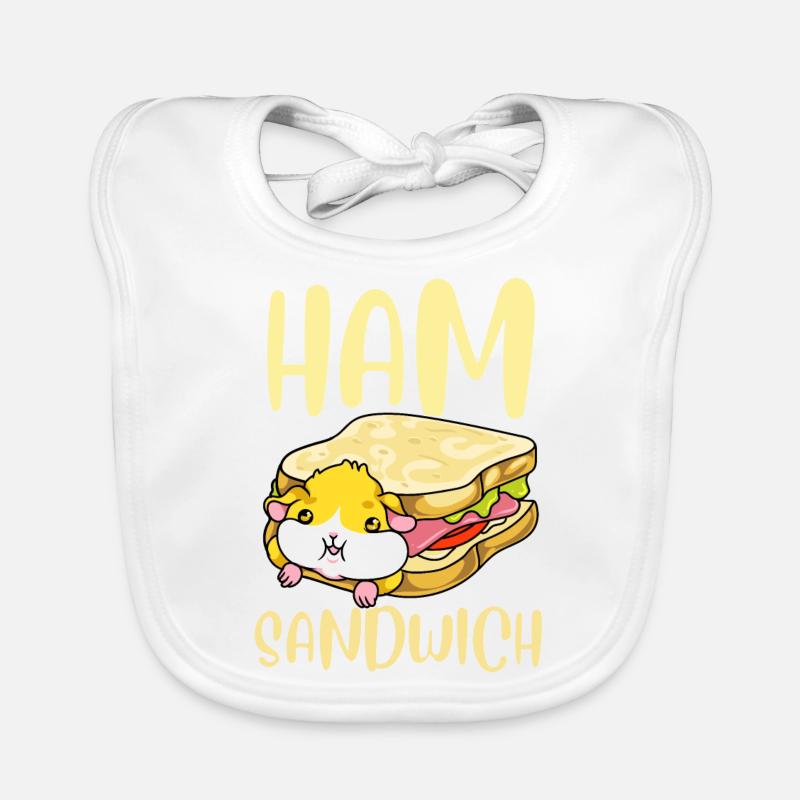 Ham Sandwich Hamster Geschenk Idee Baby Bio-Lätzchen