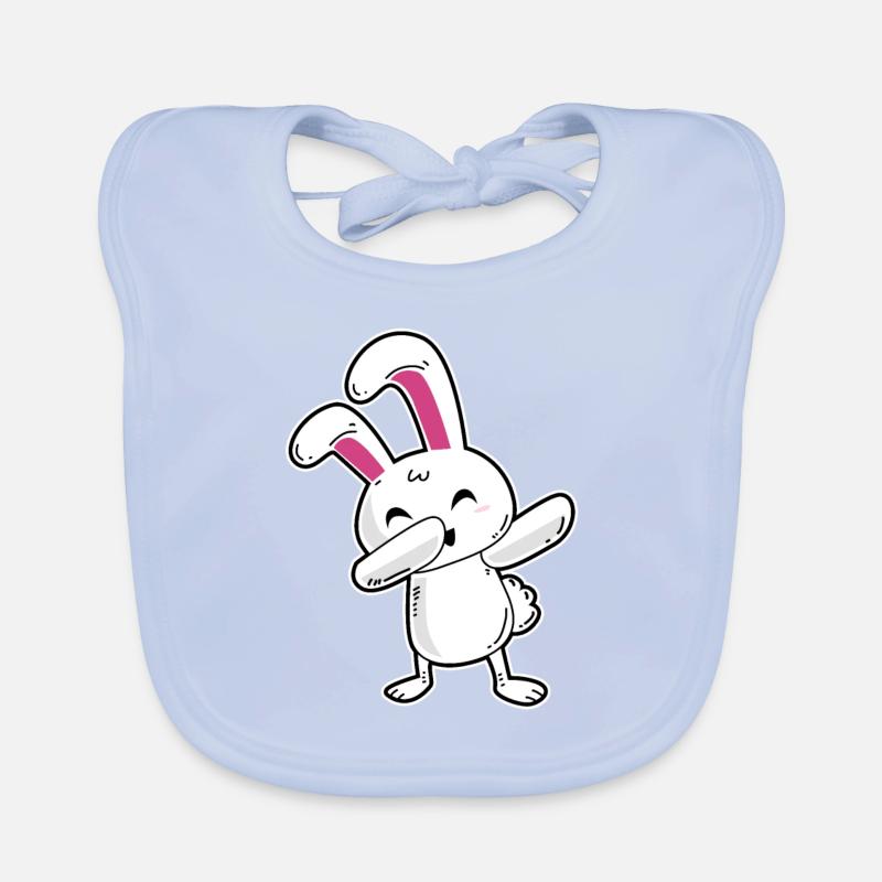 Dabbing bunny Organic Baby Bibs