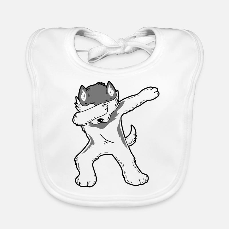Dabbing Husky Baby Bio-Lätzchen