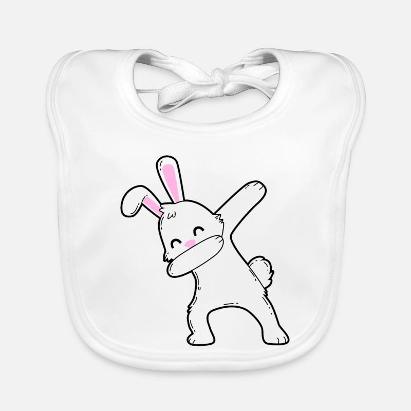 Dabbing bunny Organic Baby Bibs