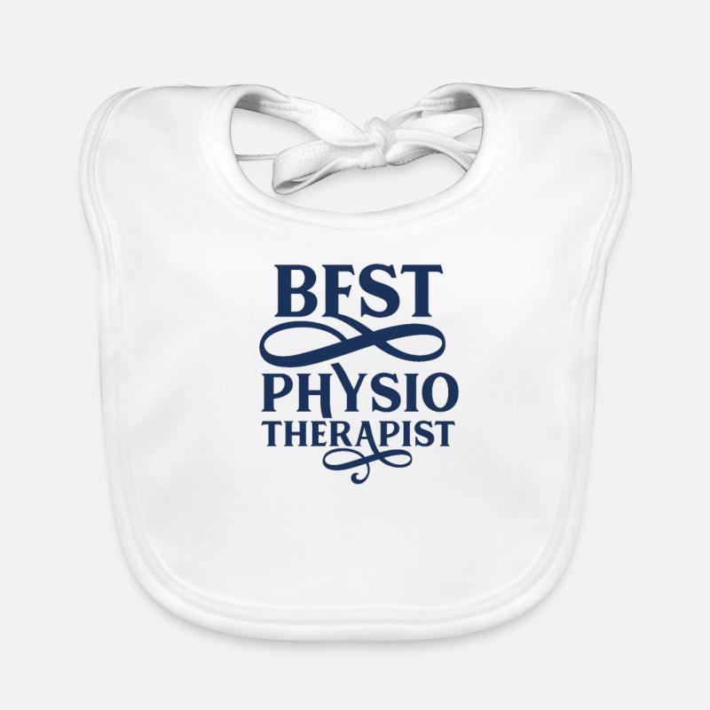 Physiotherapeut - Baby Bio-Lätzchen - Weiß