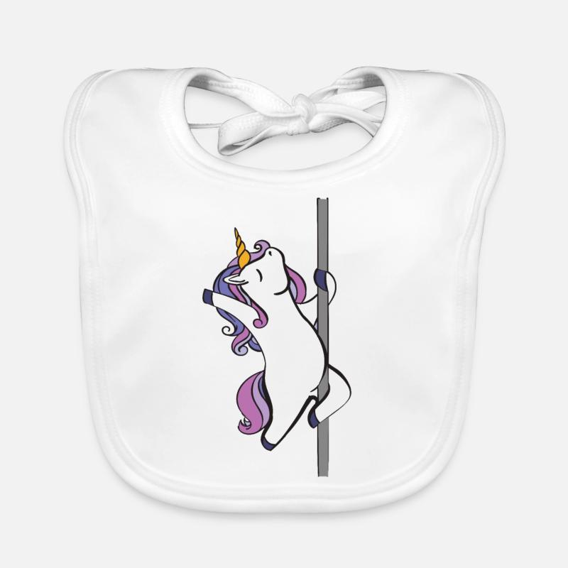 Pole dance unicorn Organic Baby Bibs