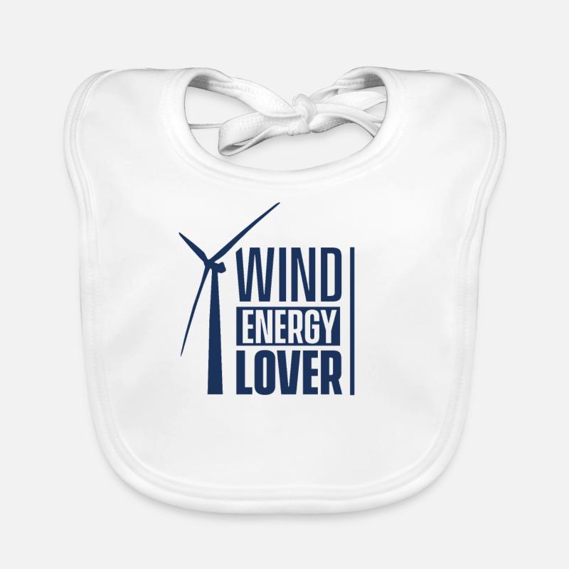 Windrad Windkraft Windenergie Windkraftanlage Wind Baby Bio-Lätzchen