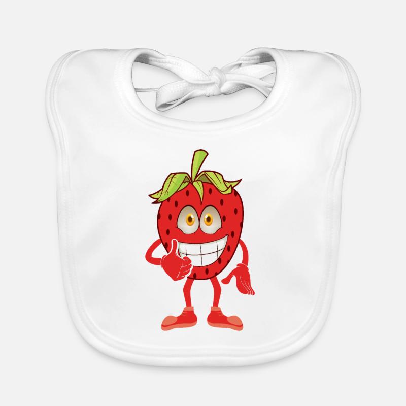 Erdbeere Baby Bio-Lätzchen