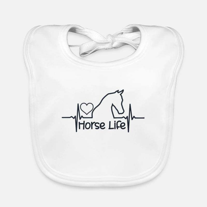 Fille de cheval Bavoir bio Bébé