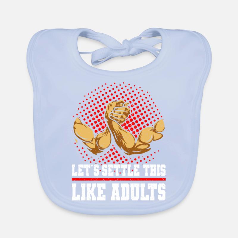 Lutte de bras Lutte de bras drôle Lutte de bras Bavoir bio Bébé