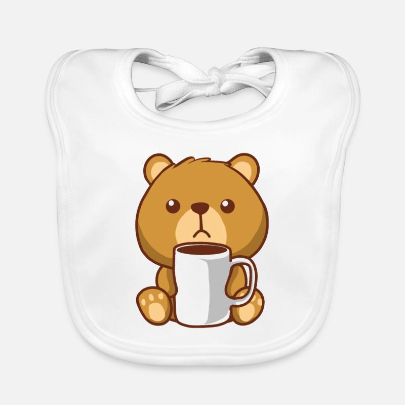 Braunbär Bär Kaffee Bärchen Baby Bio-Lätzchen