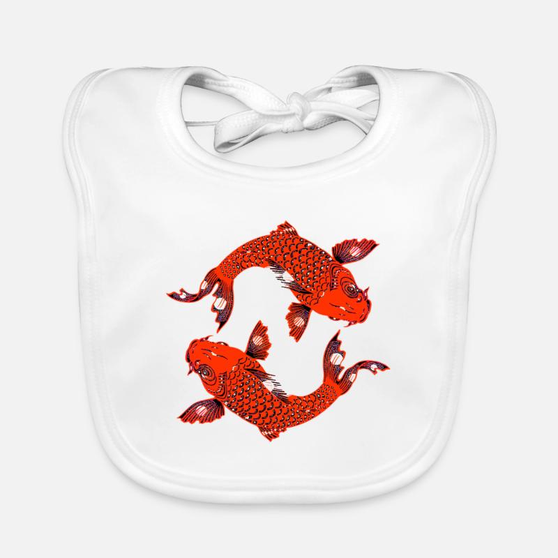 Koi Red Organic Baby Bibs