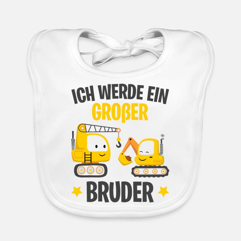Großer Bruder 2020 Bagger Baby Bio-Lätzchen