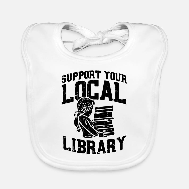 Librarian library gift Organic Baby Bibs