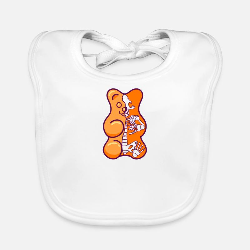 Anatomie de l'ours gommeux orange Bavoir bio Bébé