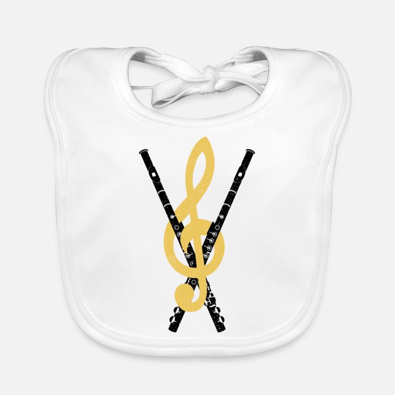 Querflöte Baby Bio-Lätzchen