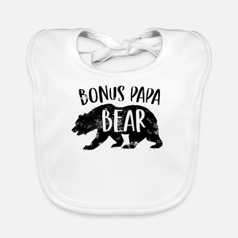 Bonus daddy bear - stepfather gift Organic Baby Bibs