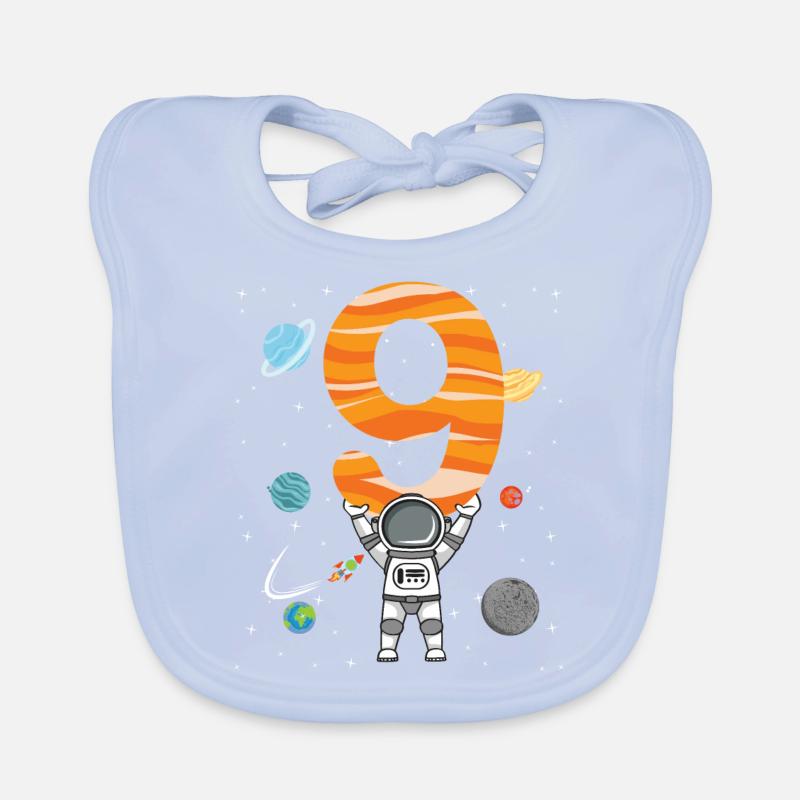 Espace astronaute 9e anniversaire pour garçons Bavoir bio Bébé