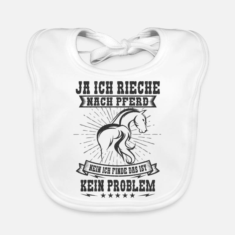 Pferd - Baby Bio-Lätzchen - Weiß