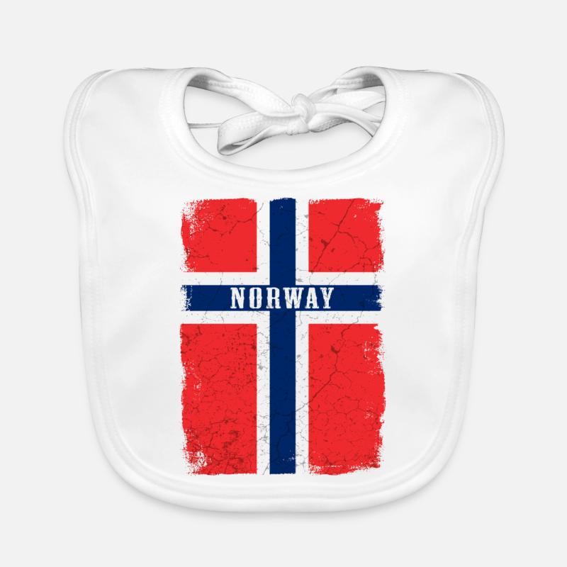 Norwegen Flagge Baby Bio-Lätzchen