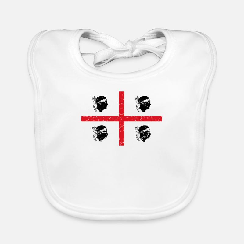 Sardaigne Sardaigne Drapeau sarde Sarde Italie Bavoir bio Bébé