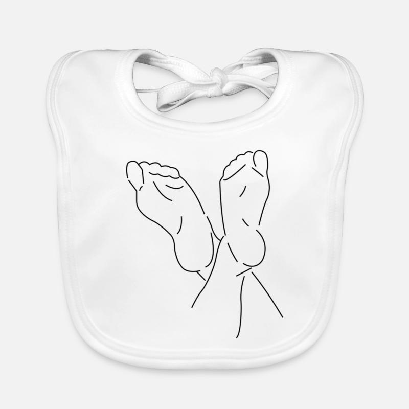 Two minimalist feet Organic Baby Bibs