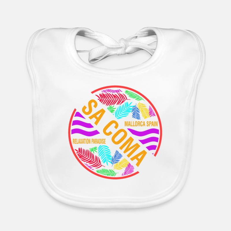 Sa Coma Mallorca Spain Balearic Islands vacation Organic Baby Bibs