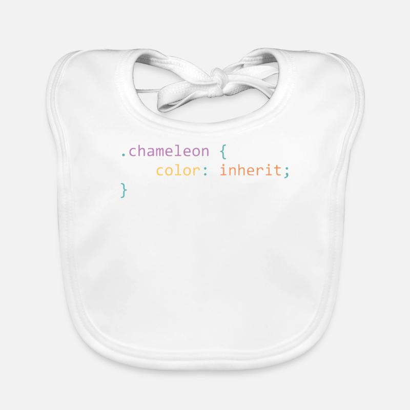 Chameleon css - nerdy and geeky gift Organic Baby Bibs