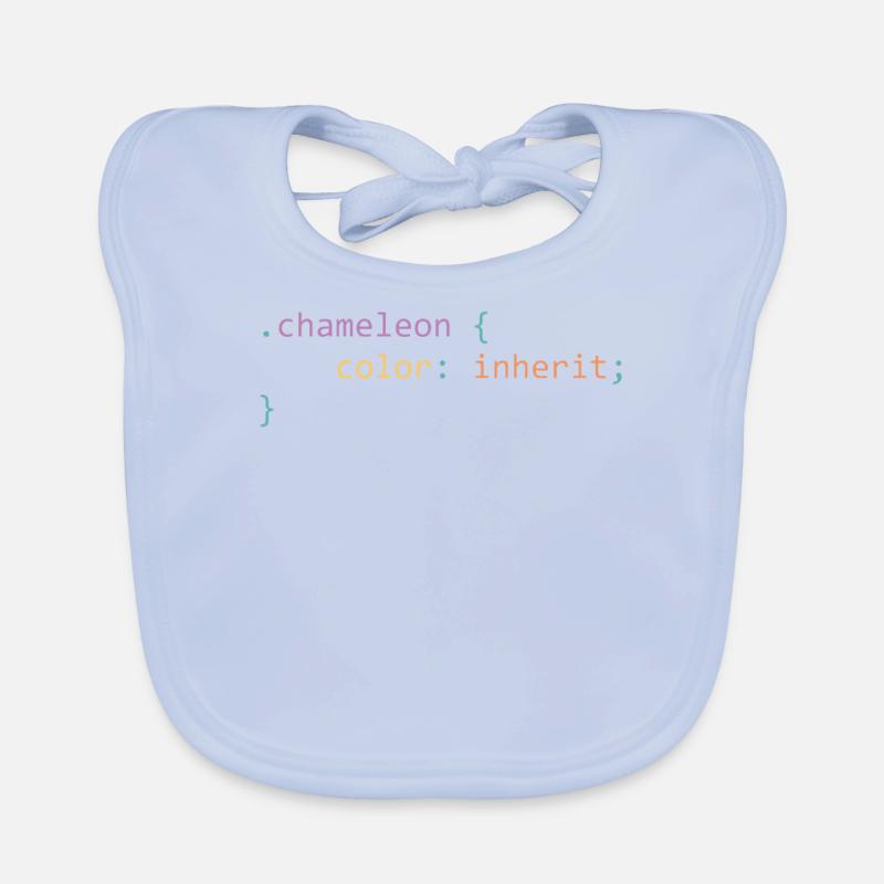 Chameleon css - nerdy and geeky gift Organic Baby Bibs