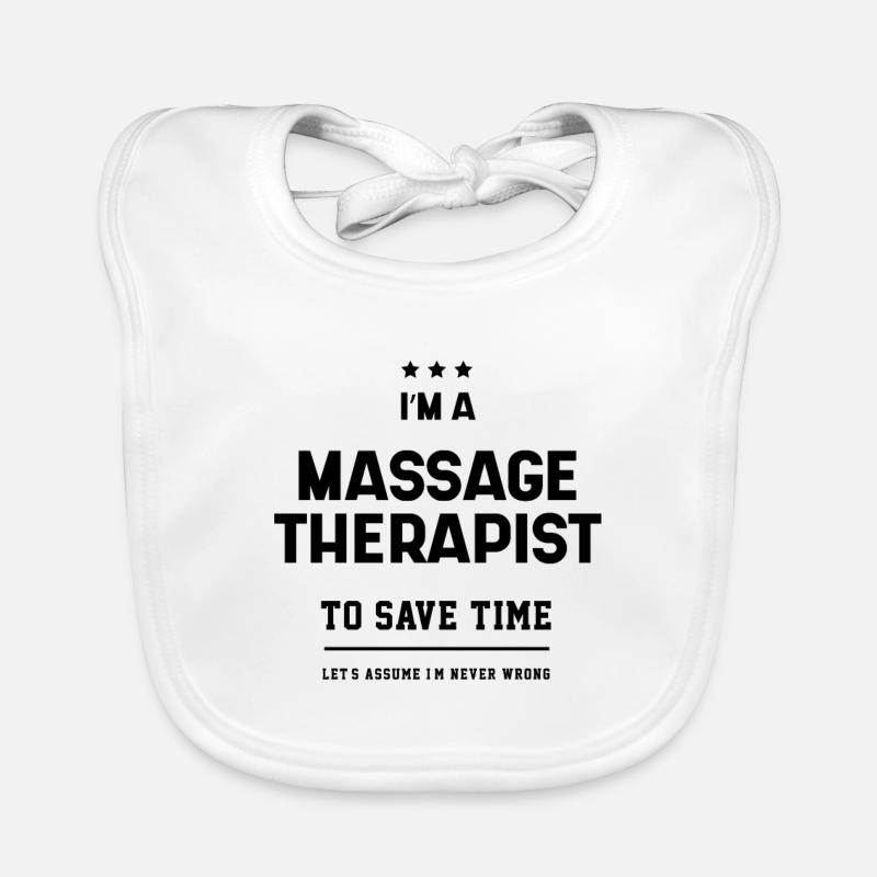 Ich bin Massagetherapeut - Massagetherapeut Job Gif Baby Bio-Lätzchen