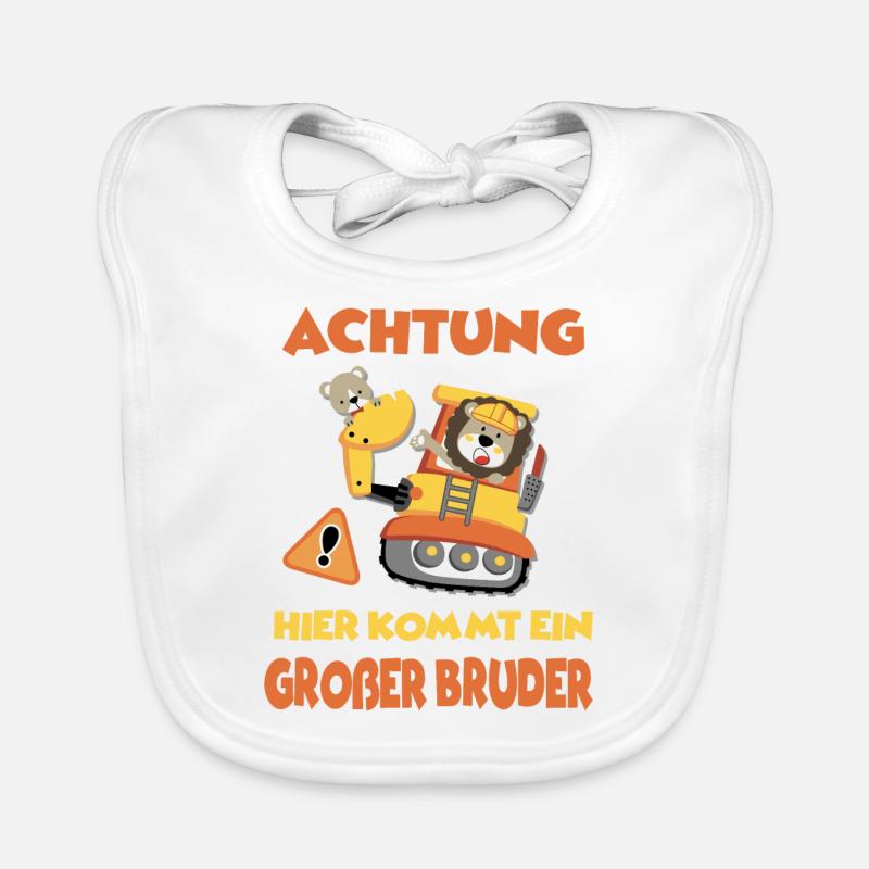 Grosser Bruder Bagger Baby Bio-Lätzchen