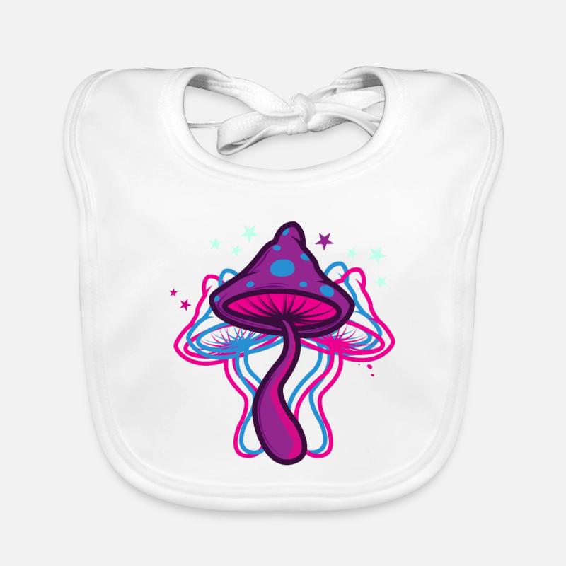 Champignons psychédéliques Bavoir bio Bébé