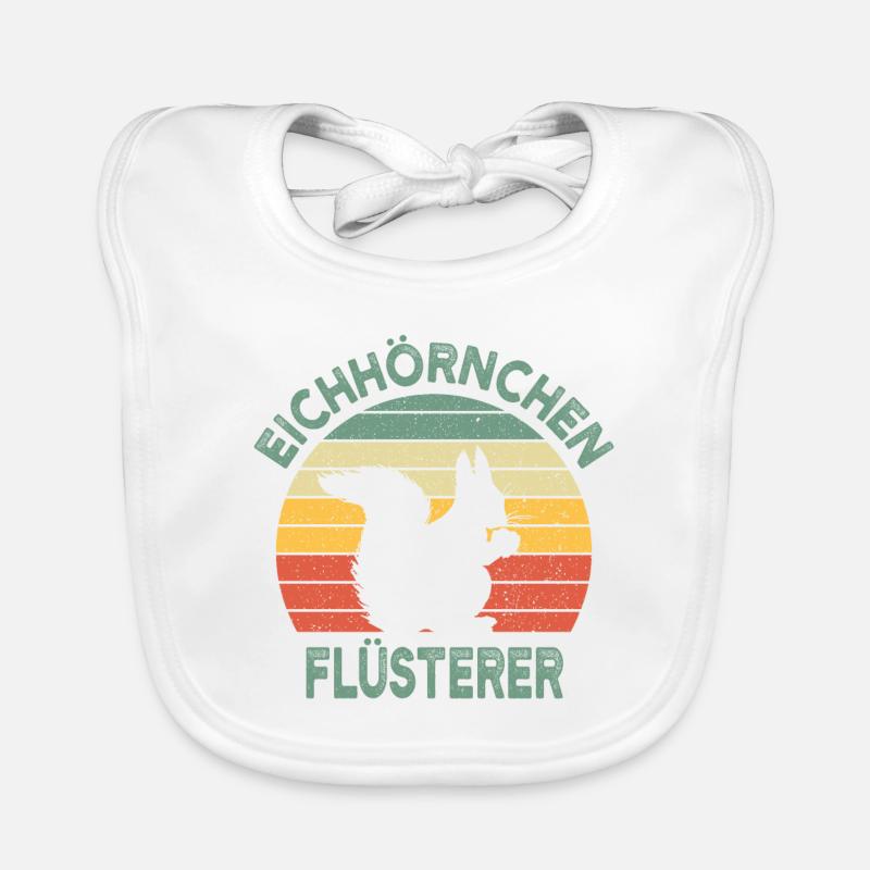 Eichhörnchen Flüsterer Vintage lustig Geschenk Baby Bio-Lätzchen