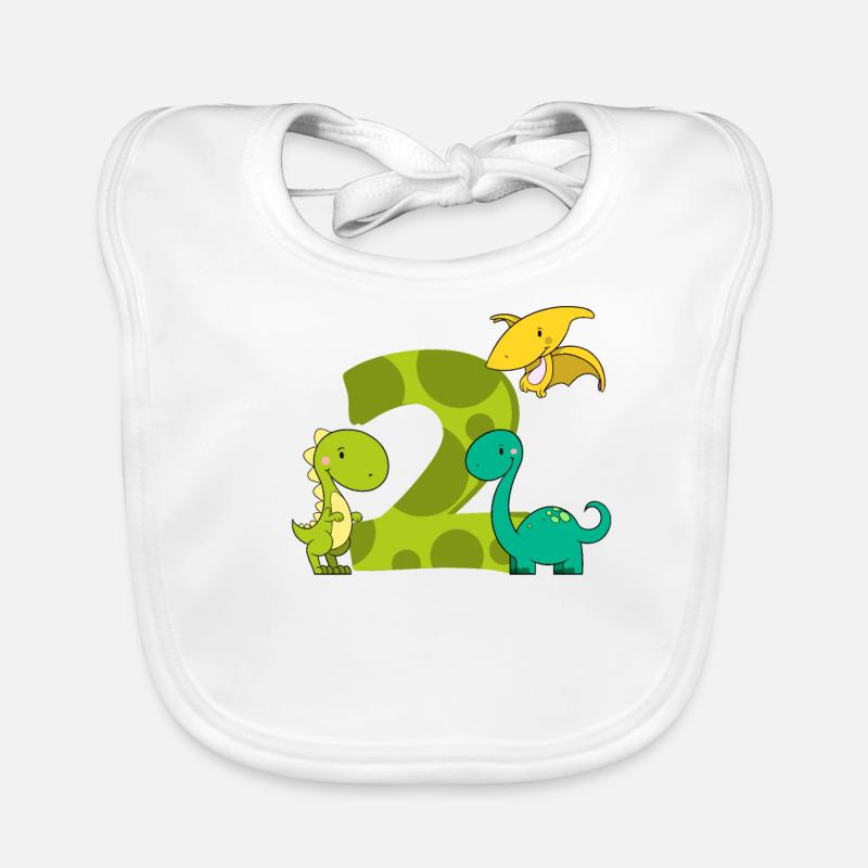 2 jähriger Junge Dinosaurier 2. Geburtstag Baby Bio-Lätzchen