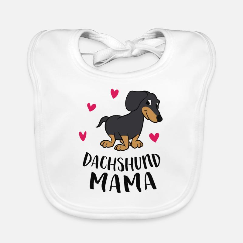 Coole Dachshund Mutter Dachshund Mama Baby Bio-Lätzchen