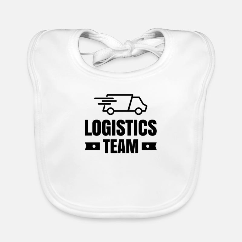 Logistician logistics profession freight forwarding gift Organic Baby Bibs