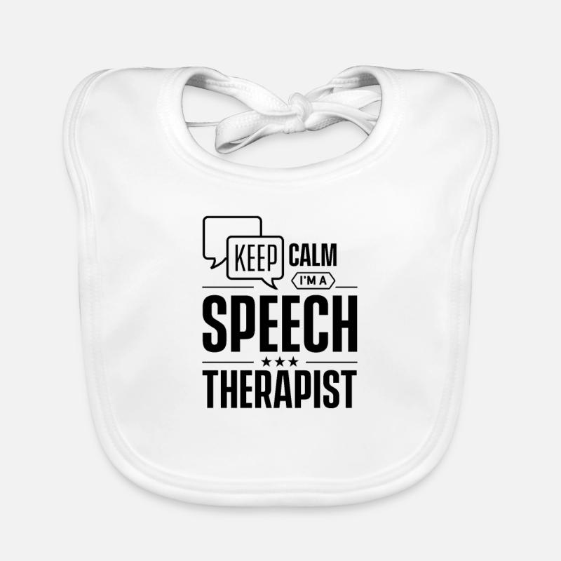Speech therapist therapy speech therapy speech therapist speech Organic Baby Bibs
