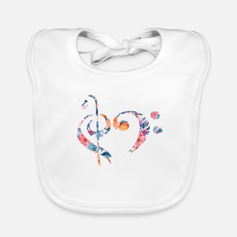 Forme de coeur de clé Bavoir bio Bébé