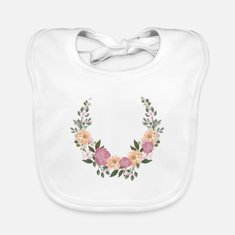 Tête de cerf avec remplacement de dirndl floral Bavoir bio Bébé