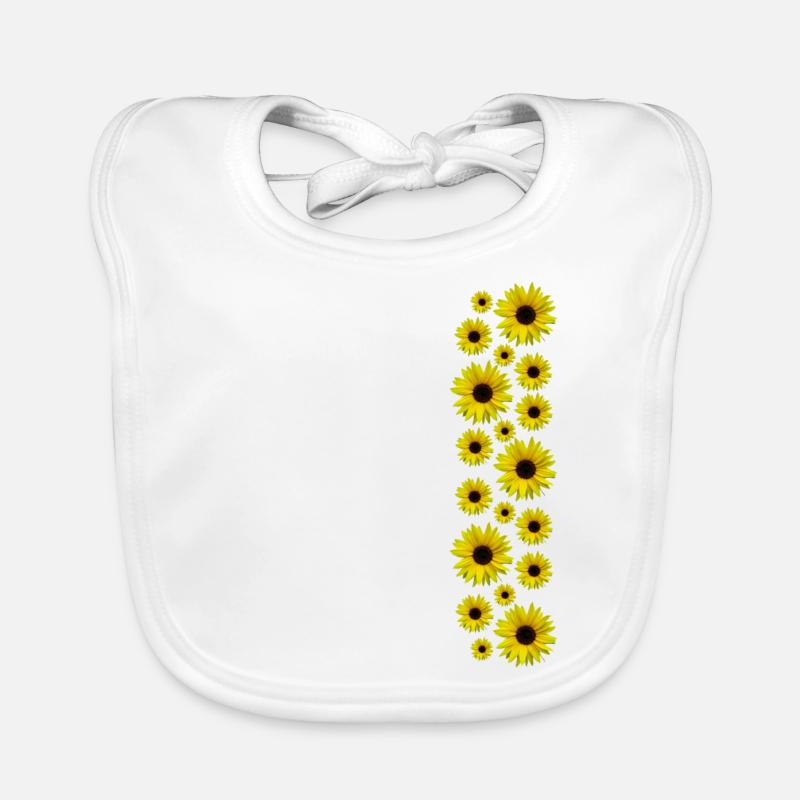 Tournesol, Fleurs, Fleurs, Floral Bavoir bio Bébé