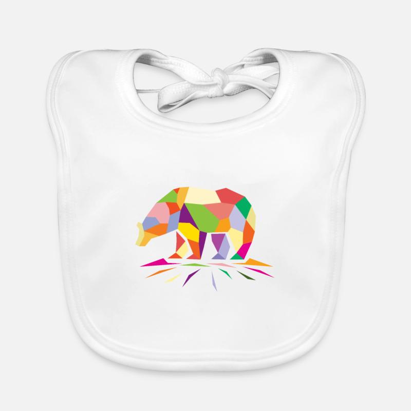 Polygon bear Organic Baby Bibs