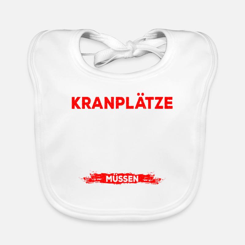 Kranführer Beruf Kranfahrer Kran Spruch lustig Baby Bio-Lätzchen