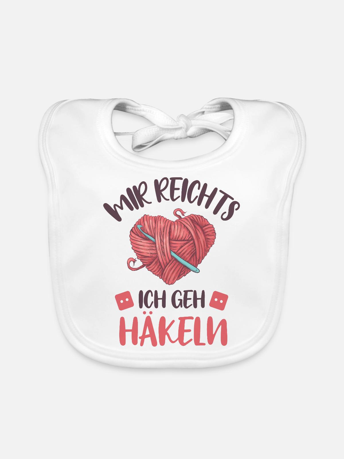 Häkeln - Baby Bio-Lätzchen - Weiß - Vorne