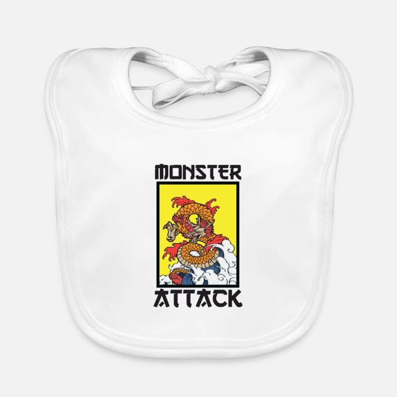 Attaque de monstre Bavoir bio Bébé