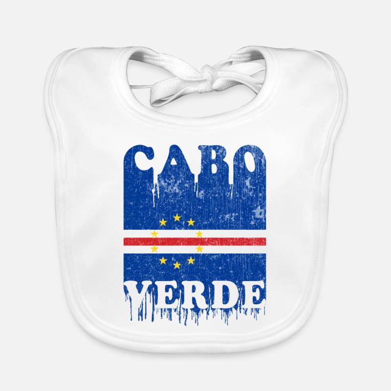 Cabo Verde 2020 Cap Verde Drapeau Afrique - Bavoir bio Bébé - blanc