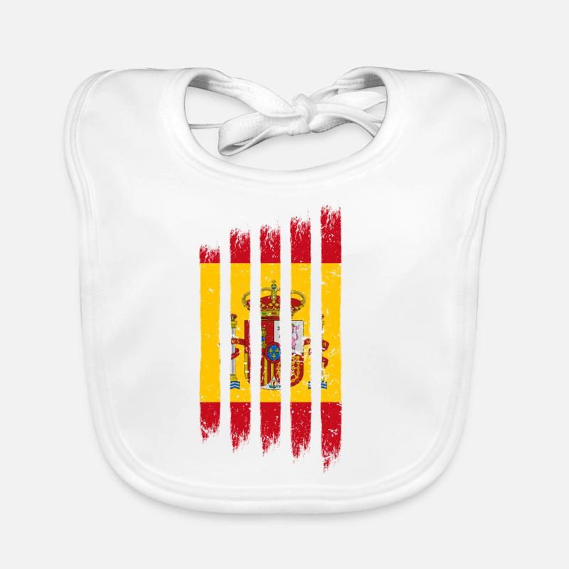 Espagne - Bavoir bio Bébé - blanc