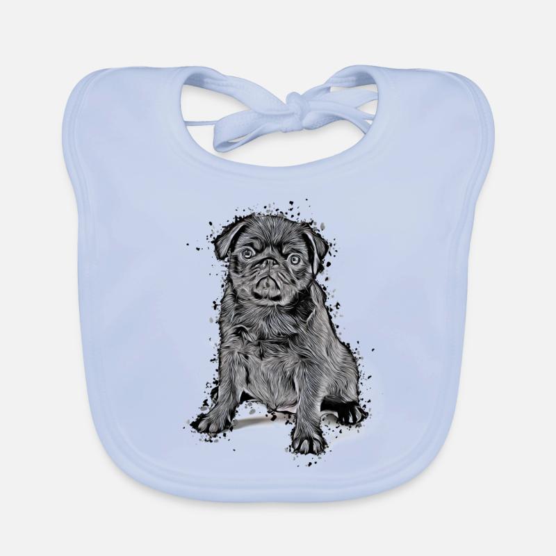 süßes Mops Welpe Geschenkidee Möpse Pug Shirt Baby Bio-Lätzchen