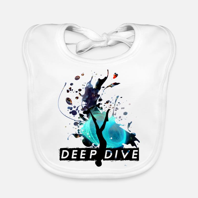 Deep Dive Taucher Freitauchen Apnoetauchen Design Baby Bio-Lätzchen