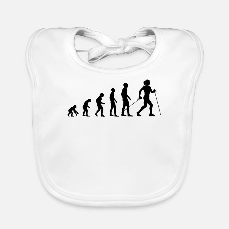 Nordic Walking Walker Evolution Gift Women Organic Baby Bibs