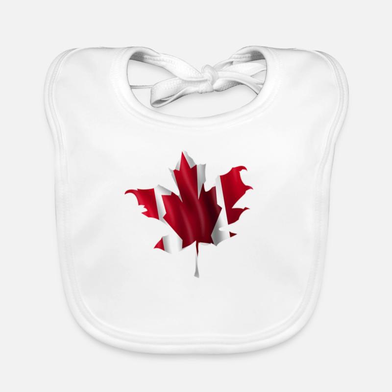 Feuille d'érable Canada Bavoir bio Bébé